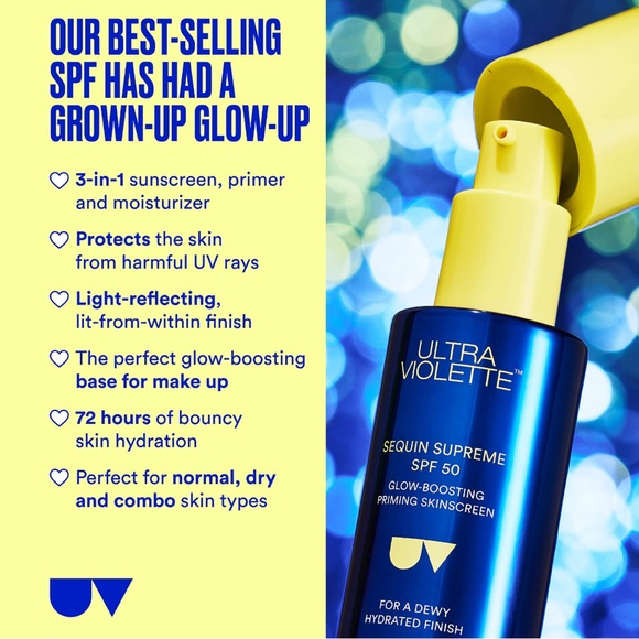 Ultra Violette SPF 50 Glow-Boosting Sunscreen - Blue and Yellow - Picture 2 of 5